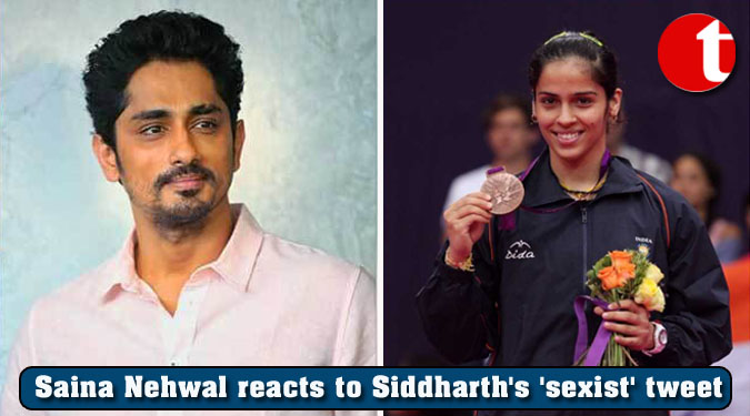 Saina Nehwal reacts to Siddharth’s ‘sexist’ tweet