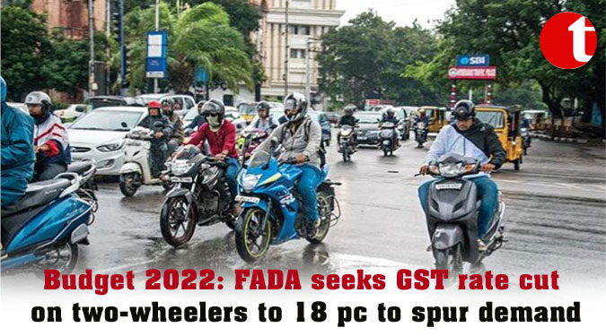 Budget 2022: FADA seeks GST rate cut on two-wheelers to 18 pc to spur demand