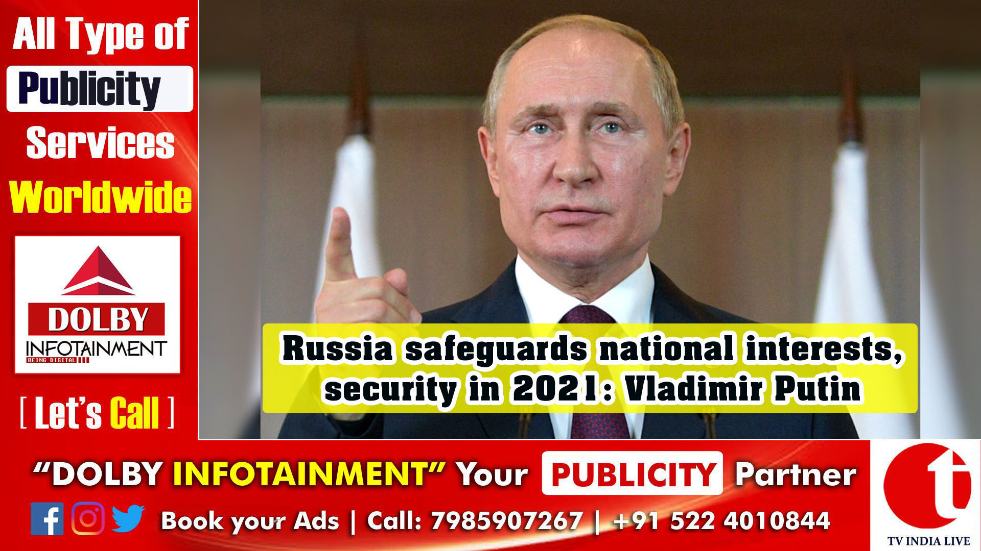 Russia safeguards national interests, security in 2021: Vladimir Putin