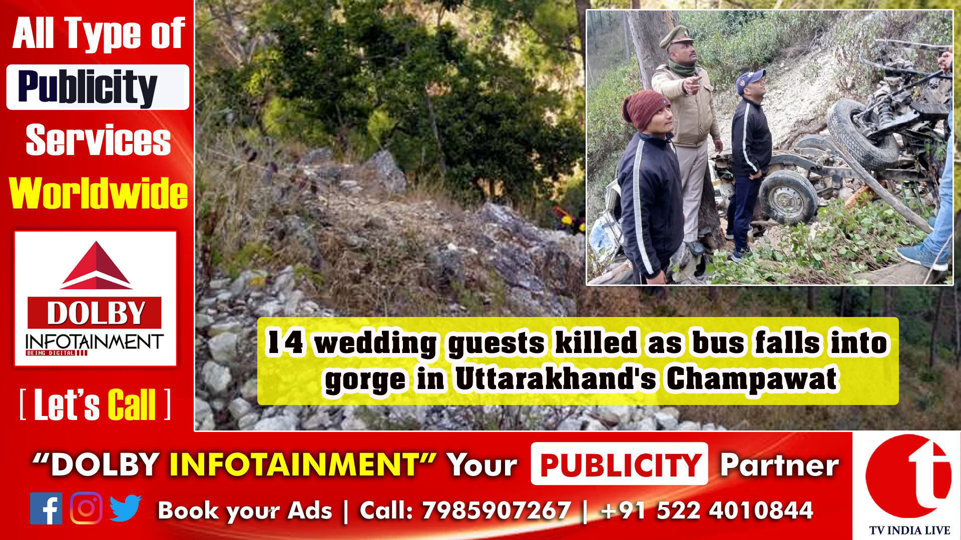 14 wedding guests killed as bus falls into gorge in Uttarakhand's Champawat