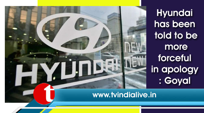 Hyundai has been told to be more forceful in apology: Goyal