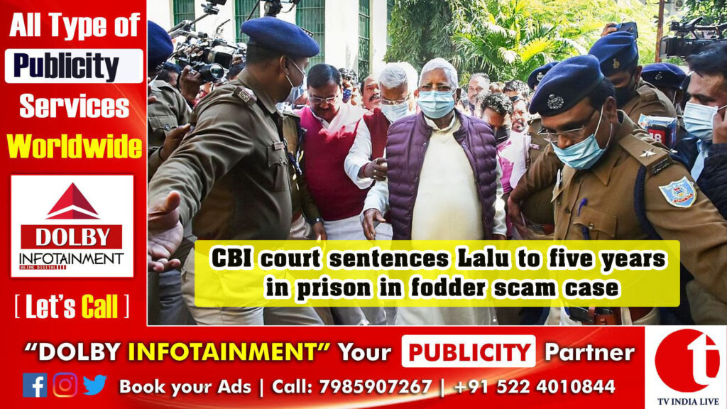 CBI court sentences Lalu to five years in prison in fodder scam case