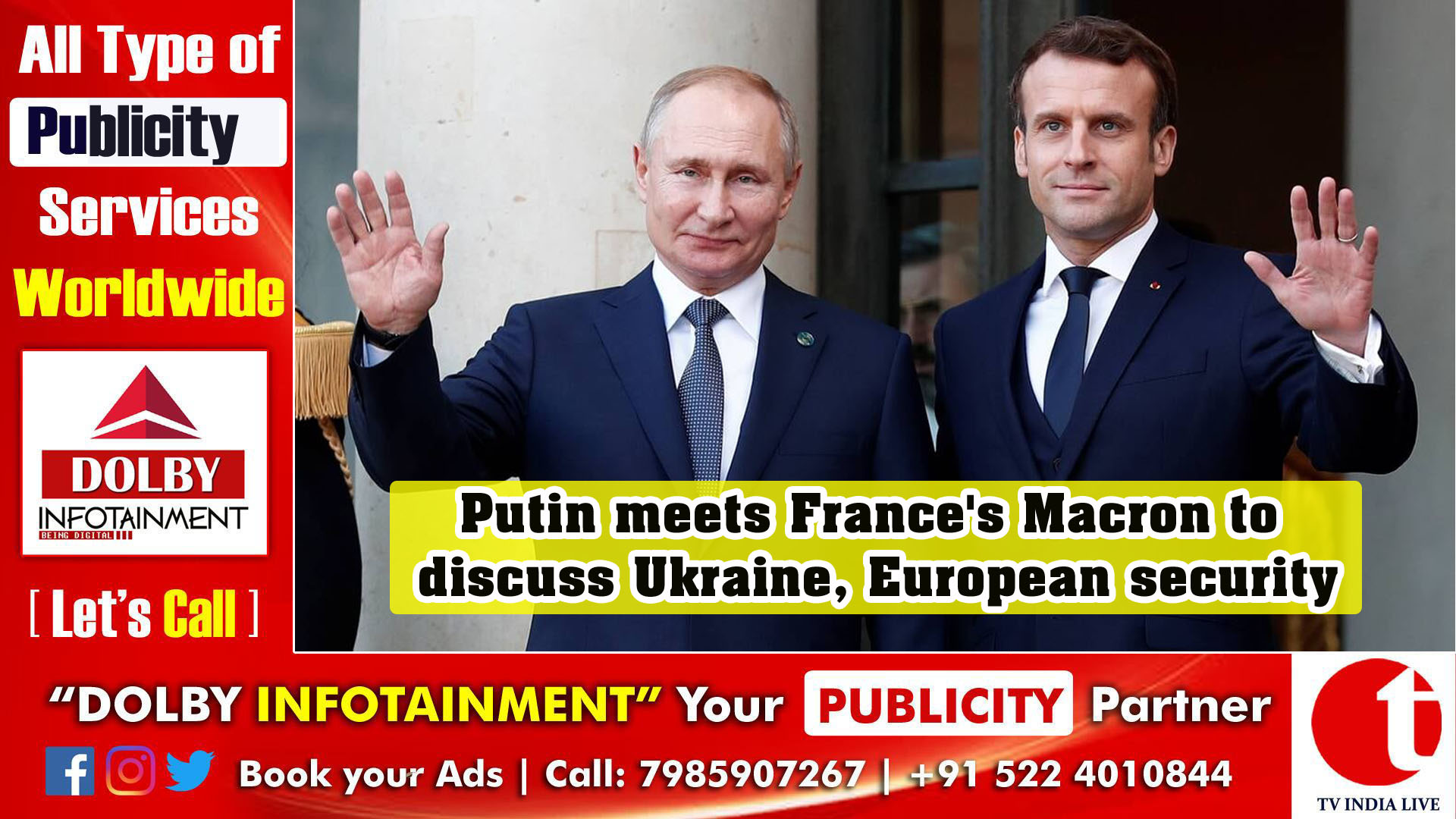 Putin meets France's Macron to discuss Ukraine, European security