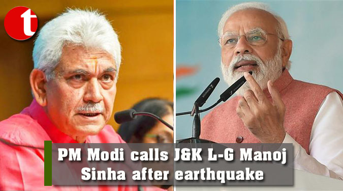 PM Modi calls J&K L-G Manoj Sinha after earthquake