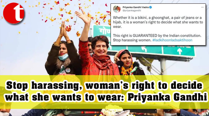 Stop harassing, woman’s right to decide what she wants to wear: Priyanka Gandhi