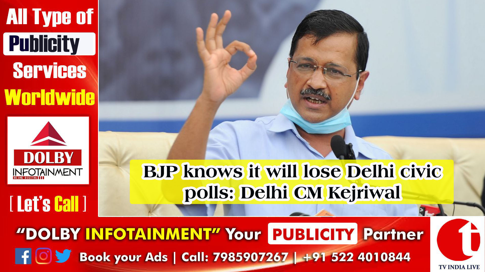 BJP knows it will lose Delhi civic polls: Delhi CM Arvind Kejriwal