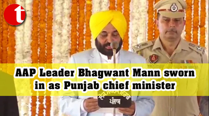 AAP Leader Bhagwant Mann sworn in as Punjab chief minister