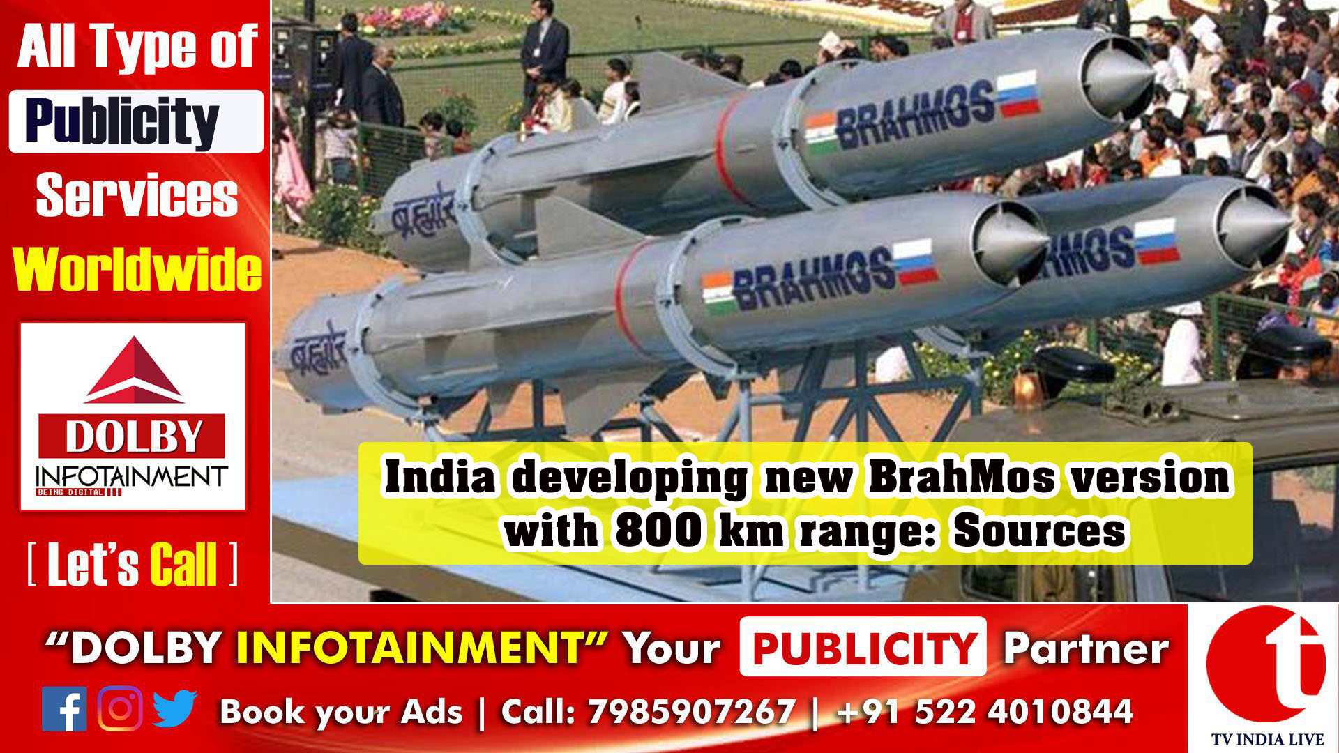 India developing new BrahMos version with 800 km range: Sources