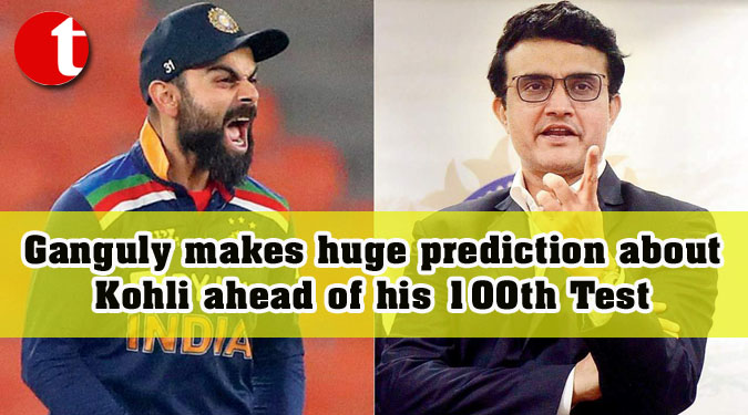 Ganguly makes huge prediction about Kohli ahead of his 100th Test