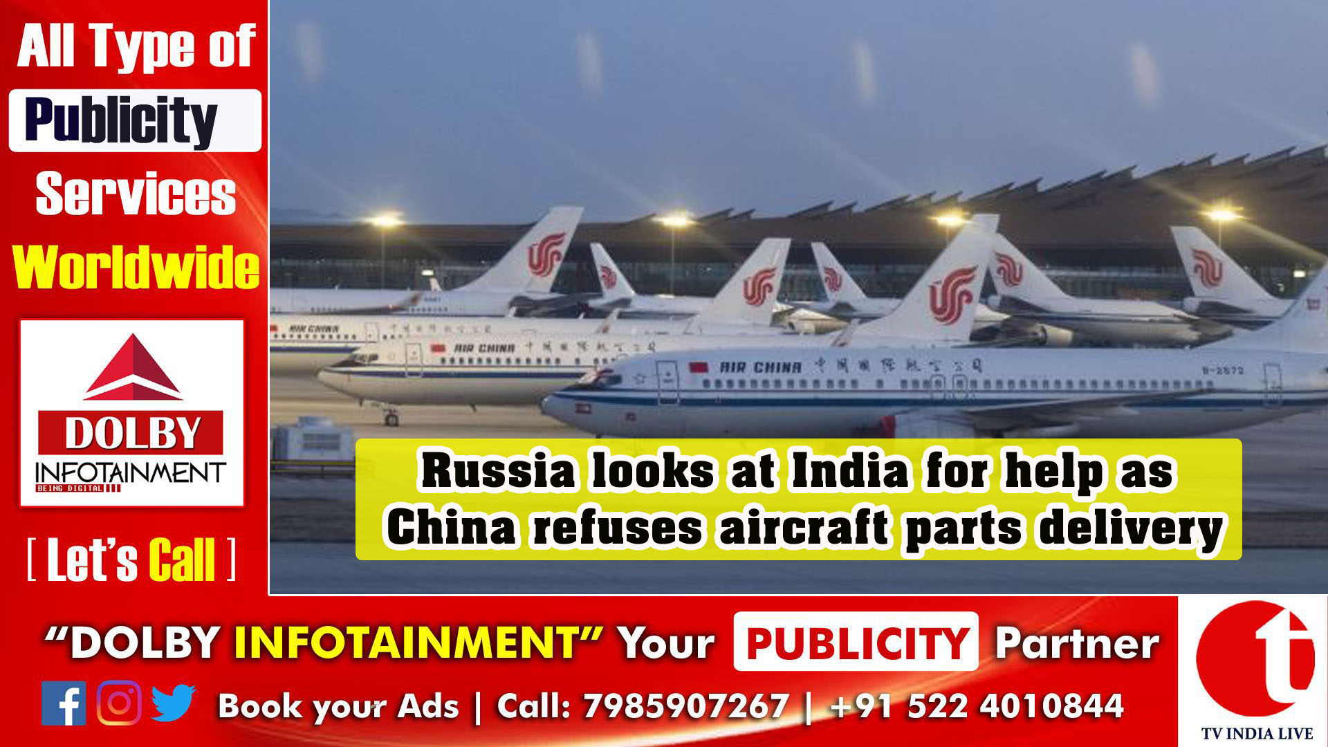 Russia looks at India for help as China refuses aircraft parts delivery
