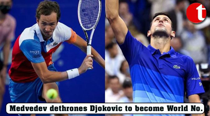 Medvedev dethrones Djokovic to become World No. 1