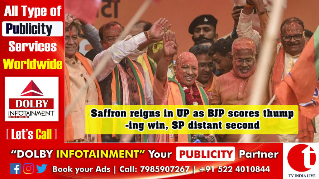 Saffron reigns in UP as BJP scores thumping win, SP distant second