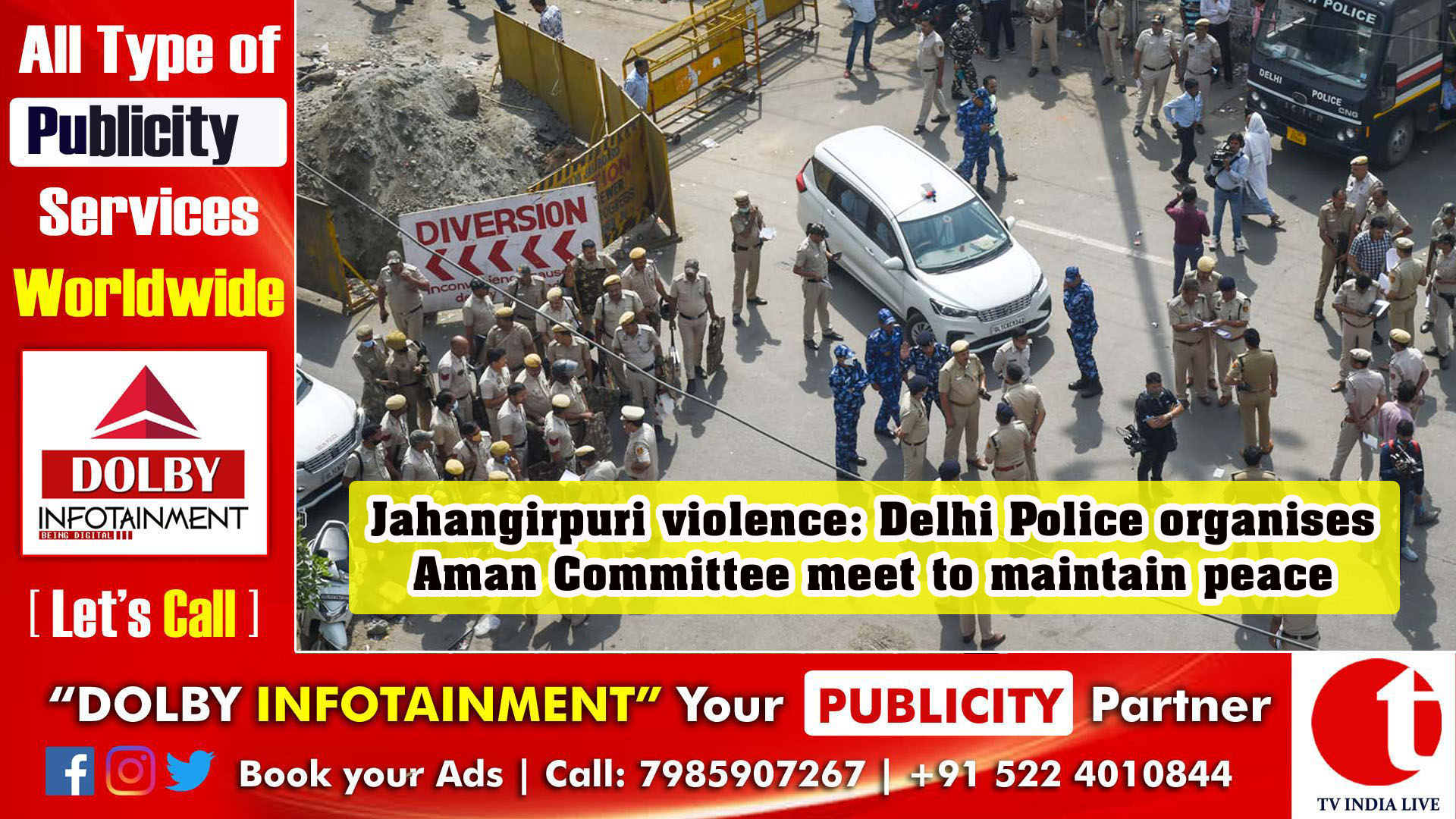 Jahangirpuri violence: Delhi Police organises Aman Committee meet to maintain peace