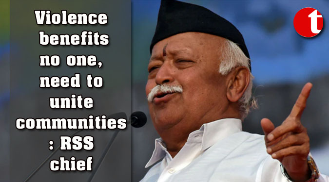 Violence benefits no one, need to unite communities: RSS chief