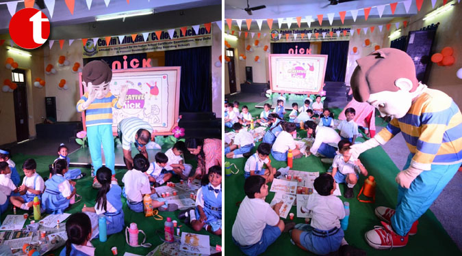 Nicktoons Rudra celebrated world creativity & Innovation week with kids from Colvin Taluqdars school