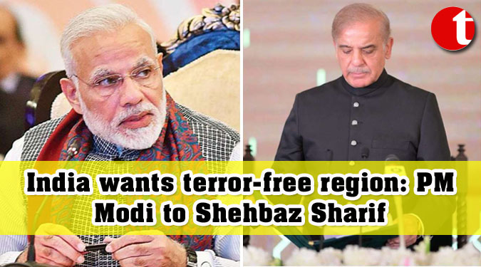 India wants terror-free region: PM Modi to Shehbaz Sharif