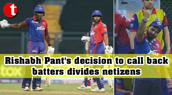 Rishabh Pant’s decision to call back batters divides netizens