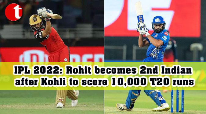 IPL 2022: Rohit becomes 2nd Indian after Kohli to score 10,000 T20 runs