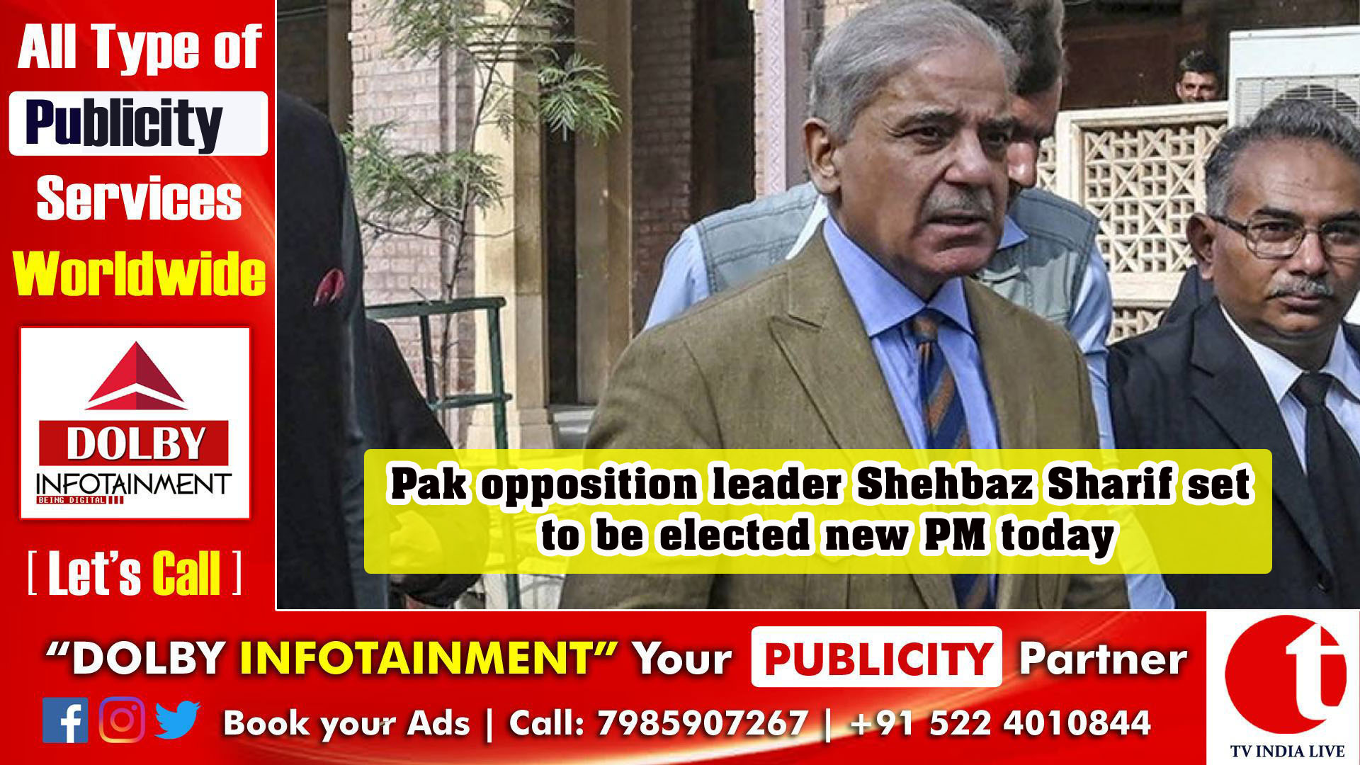 Pak opposition leader Shehbaz Sharif set to be elected new PM today