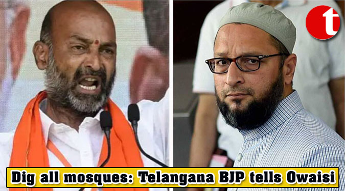 Dig all mosques: Telangana BJP tells Owaisi