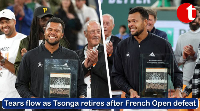 Tears flow as Tsonga retires after French Open defeat