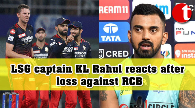 LSG captain KL Rahul reacts after loss against RCB