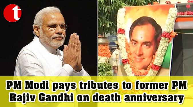 PM Modi pays tributes to former PM Rajiv Gandhi on death anniversary