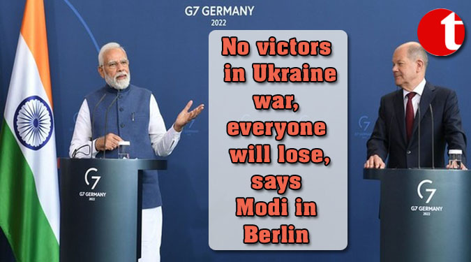No victors in Ukraine war, everyone will lose, says Modi in Berlin