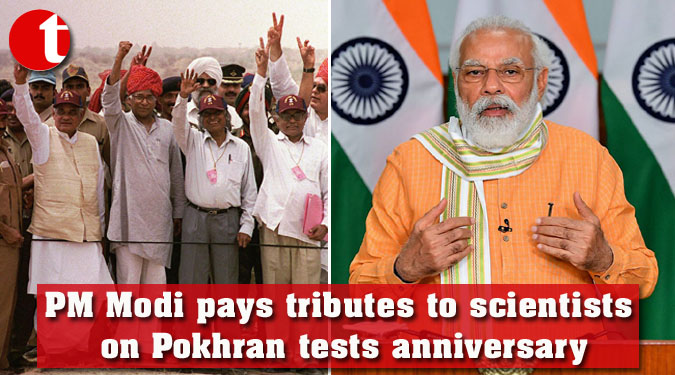 PM Modi pays tributes to scientists on Pokhran tests anniversary