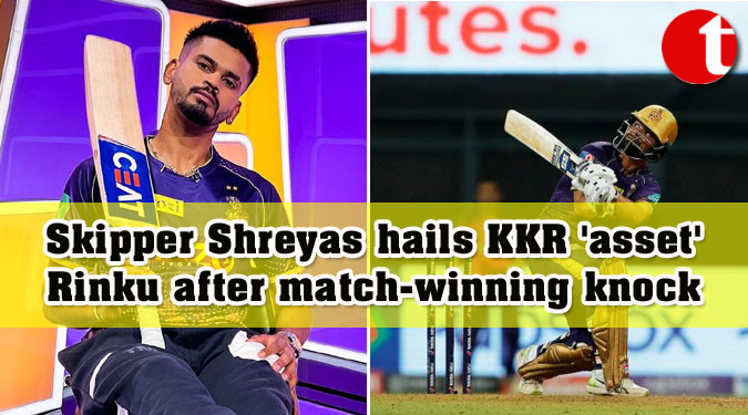Skipper Shreyas hails KKR 'asset' Rinku after match-winning knock