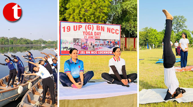 A large Number of NCC Cadets And Staff of NCC Battalions Performed YOGA on 8th International Yoga Day