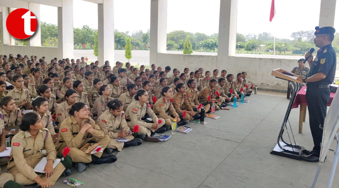 A lecture on the topics of Army Recruitment and Women Empowerment organized for NCC Cadets in Lucknow Cantonment