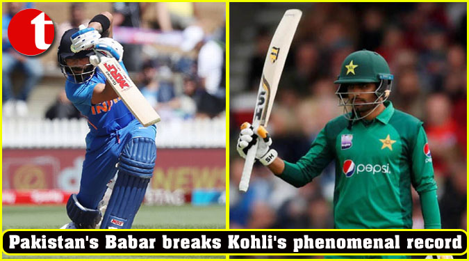 Pakistan's Babar breaks Kohli's phenomenal record