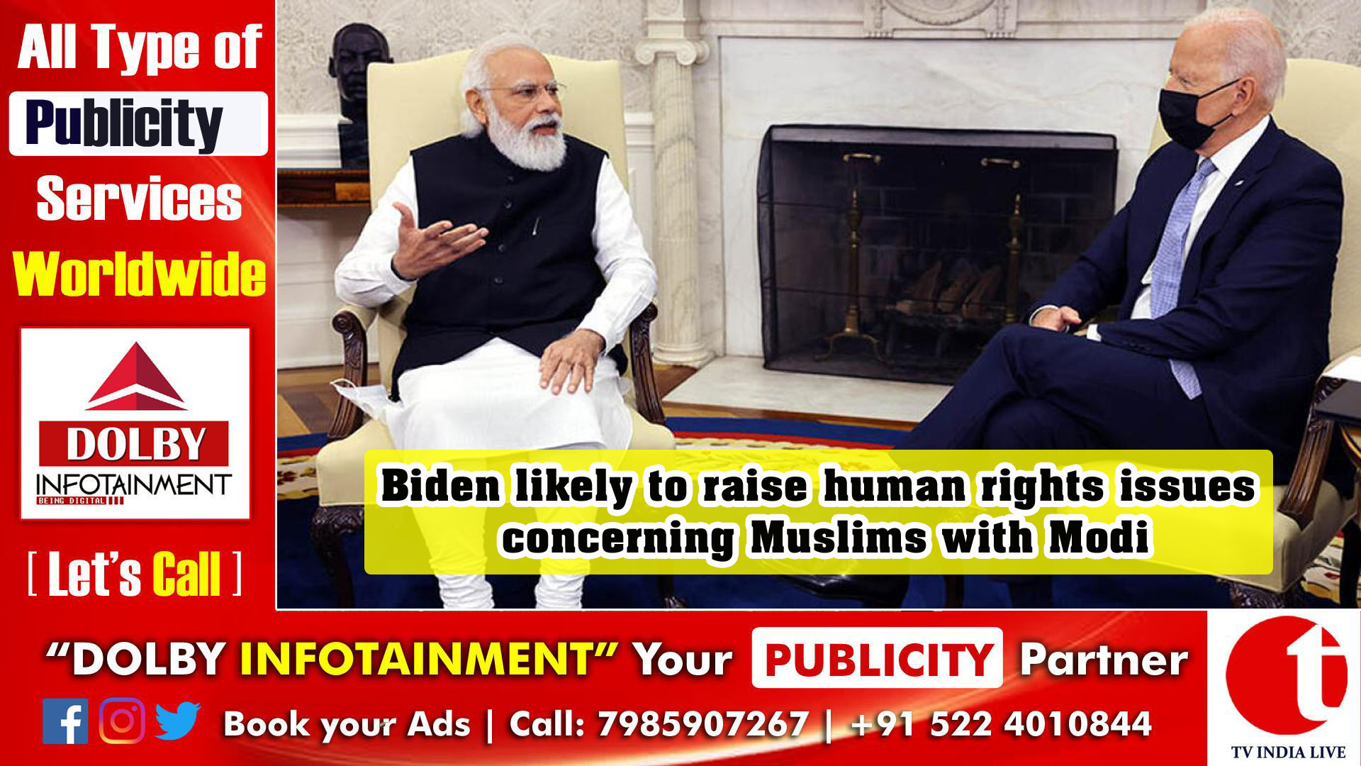 Biden likely to raise human rights issues concerning Muslims with Modi