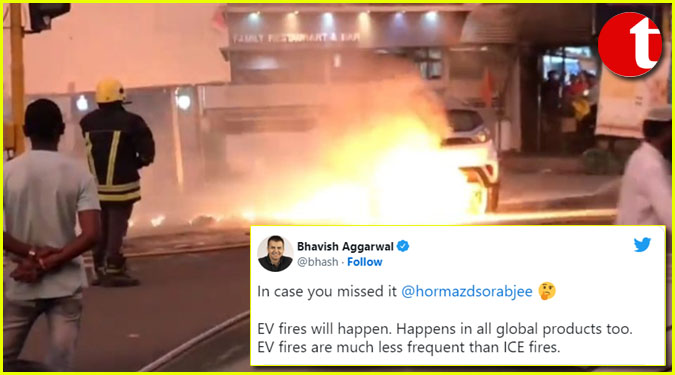 Ola’s Bhavish Aggarwal takes a dig at media after Tata Nexon EV fire