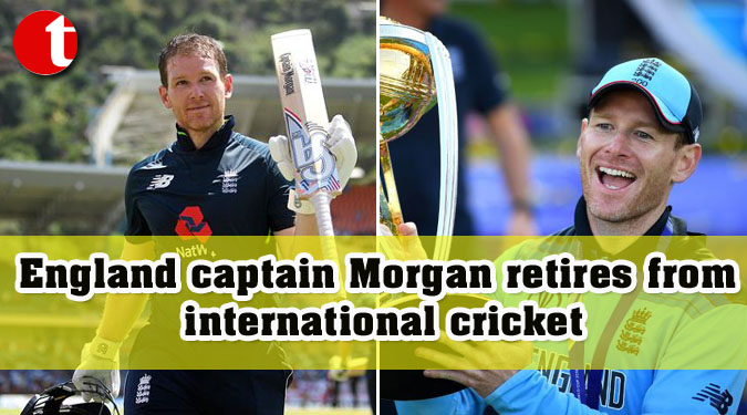 England captain Morgan retires from international cricket