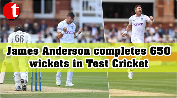 James Anderson completes 650 wickets in Test Cricket