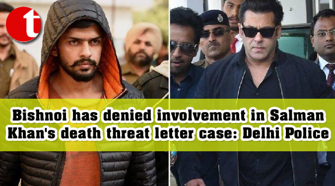 Bishnoi has denied involvement in Salman Khan's death threat letter case: Delhi Police