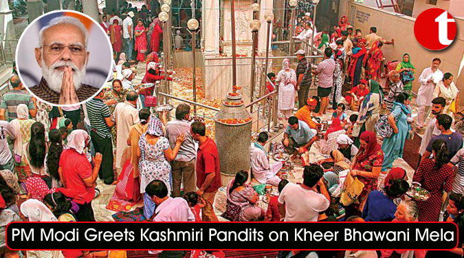 PM Modi Greets Kashmiri Pandits on Kheer Bhawani Mela