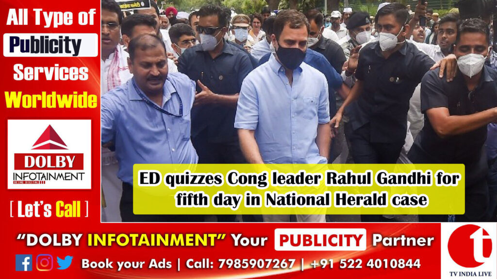 ED quizzes Cong leader Rahul Gandhi for fifth day in National Herald case