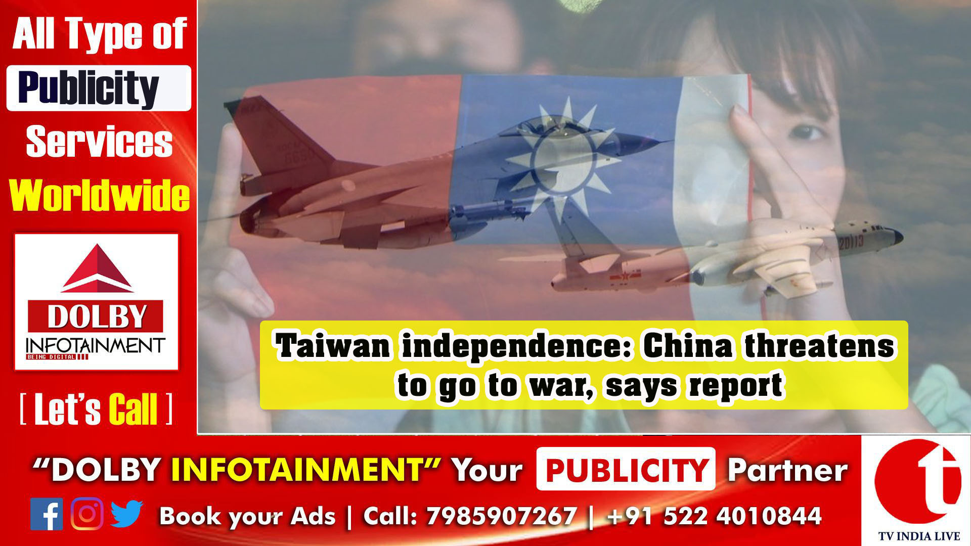 Taiwan independence: China threatens to go to war, says report