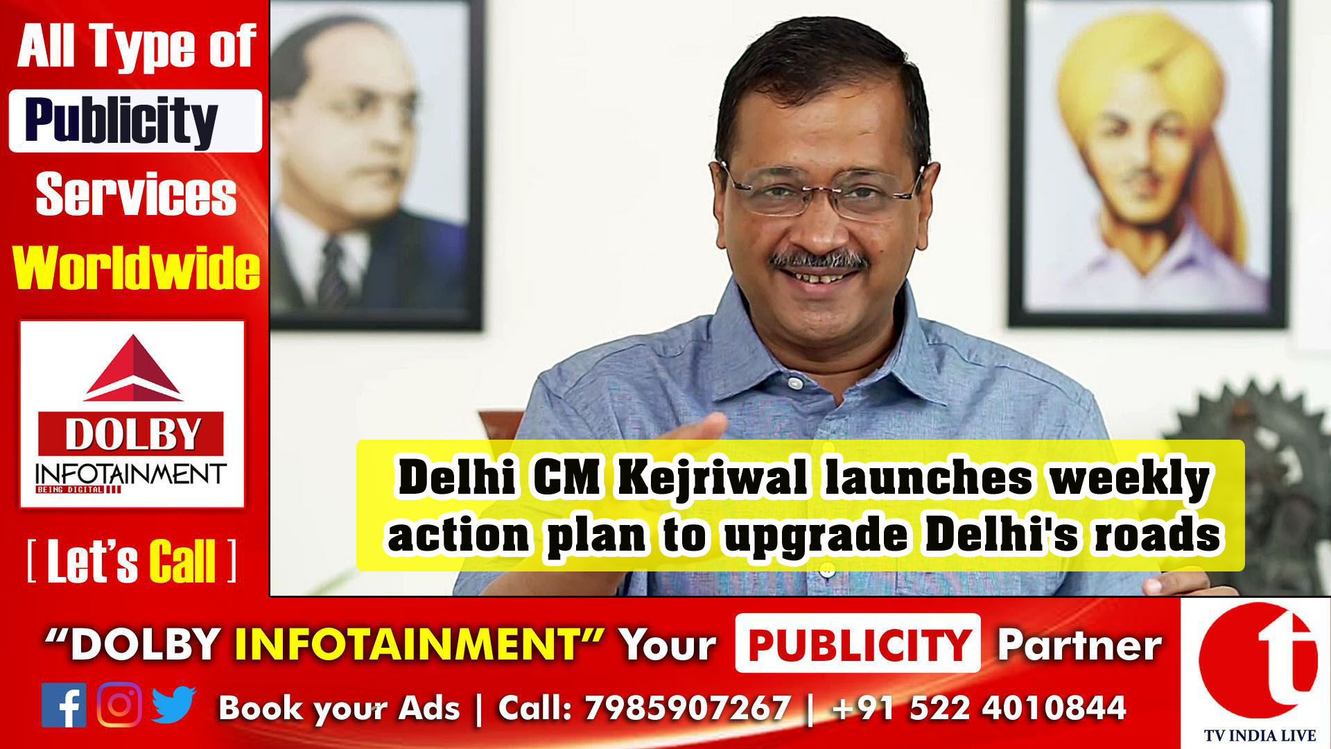 Delhi CM Kejriwal launches weekly action plan to upgrade Delhi's roads