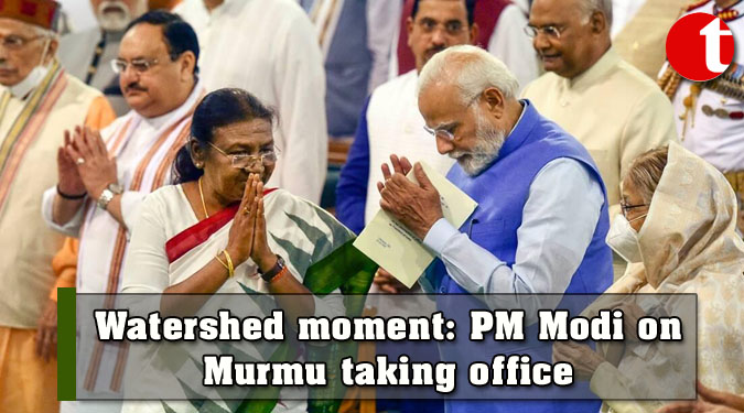 Watershed moment: PM Modi on Murmu taking office