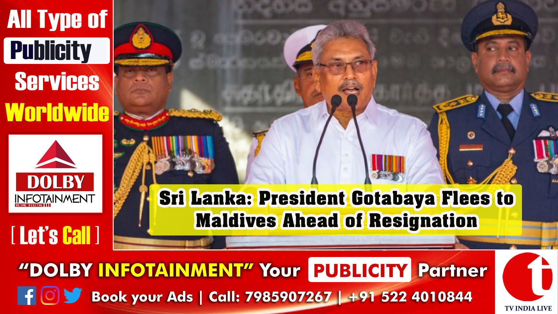 Sri Lanka: President Gotabaya Flees to Maldives Ahead of Resignation