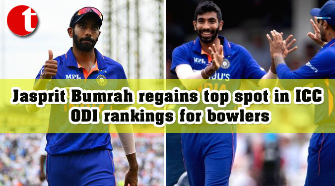 Jasprit Bumrah regains top spot in ICC ODI rankings for bowlers