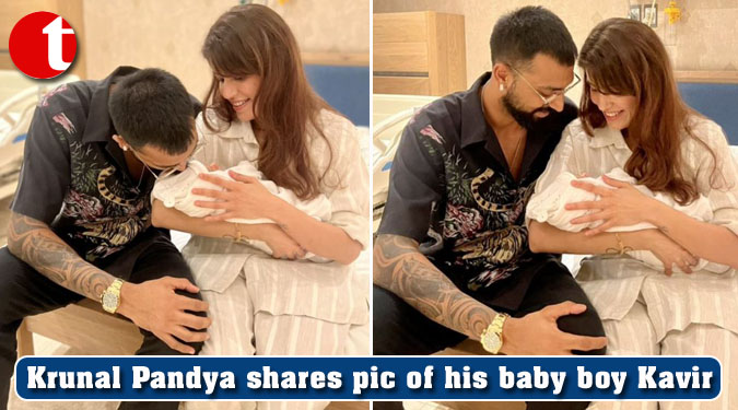 Krunal Pandya shares pic of his baby boy Kavir