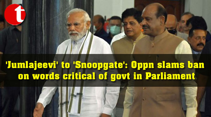 ‘Jumlajeevi’ to ‘Snoopgate’: Oppn slams ban on words critical of govt in Parliament