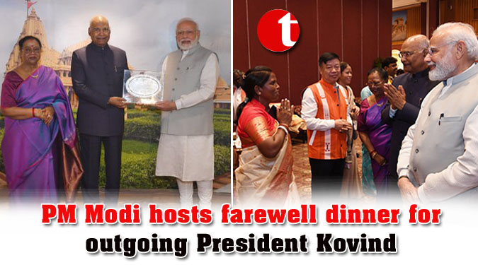 PM Modi hosts farewell dinner for outgoing President Kovind