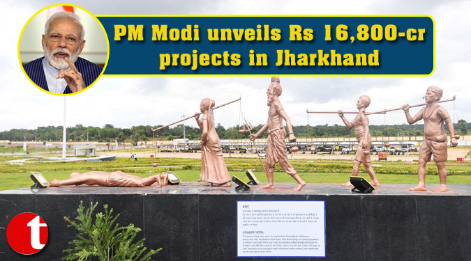 PM Modi unveils Rs 16,800-cr projects in Jharkhand