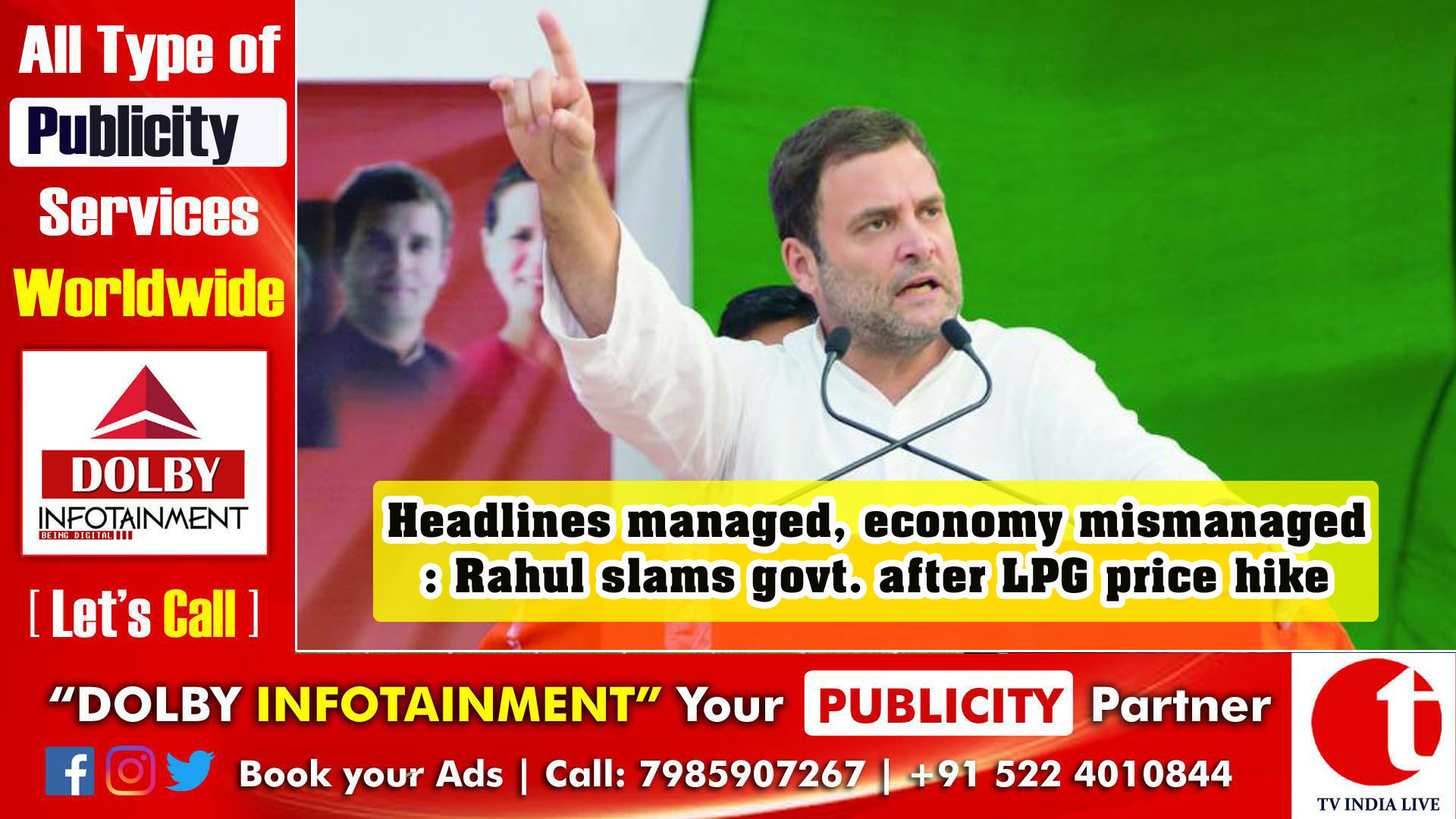 Headlines managed, economy mismanaged: Rahul slams govt. after LPG price hike